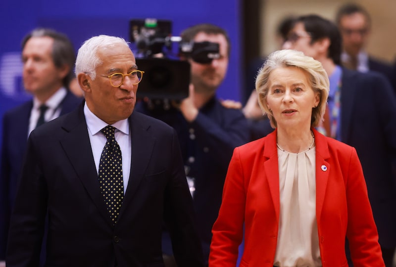 El presidente del Consejo Europeo, Antonio Costa, y la presidenta de la Comisión Europea, Ursula von der Leyen.