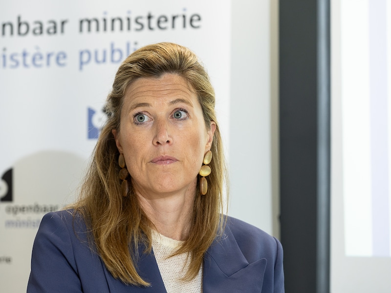 Illustratiebeeld van minister Annelies Verlinden (CD&V) tijdens een persconferentie van het Openbaar Ministerie. 