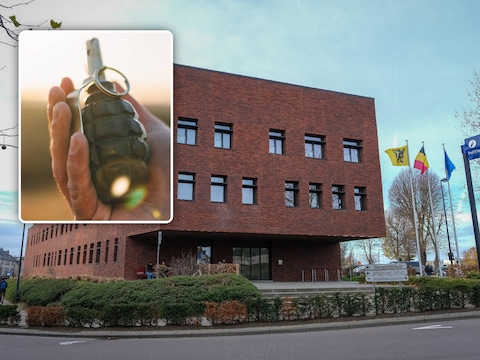Het politiecommissariaat van Zaventem werd zaterdagavond deel ontruimd nadat er een emmer met een gevonden granaat werd binnengebracht. Inzet: een illustratiebeeld van een granaat.