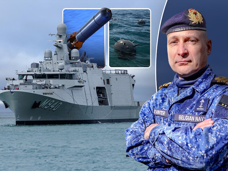 Kurt De Winter, directeur operaties van de Belgische marine: “Het eerste schip van de nieuwe mijnenvegersvloot, de M940 Oostende, is vorig jaar aangekomen.”