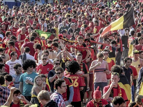 De fans keken massaal naar de Rode Duivels