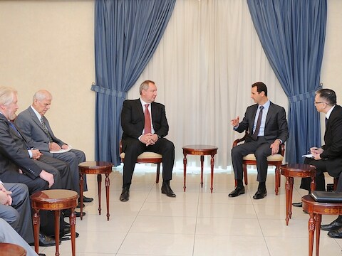 Russisch vicepremier Dmitry Rogozin bezocht eind mei Syrië.