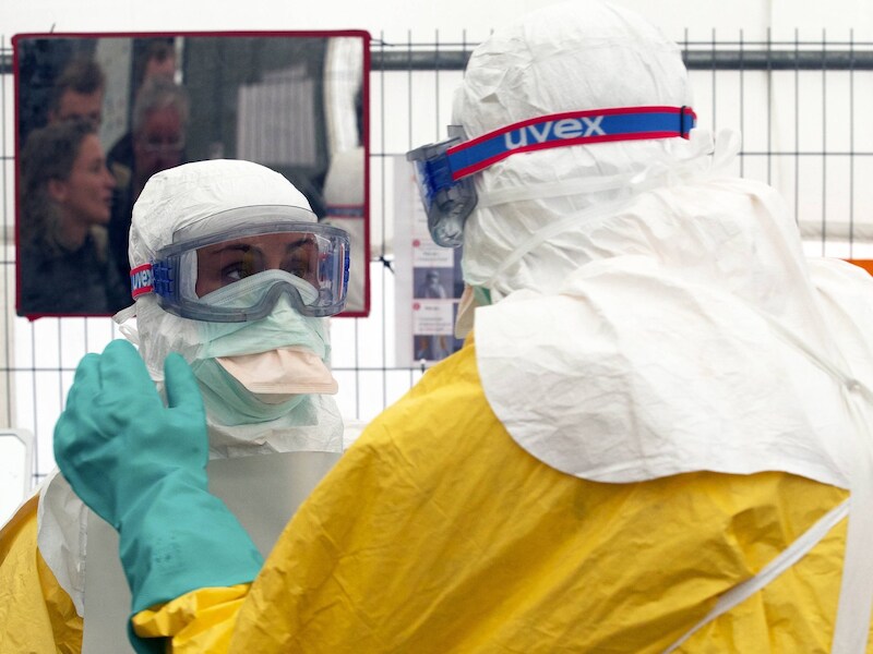 Het ebola-trainingscentrum in Brussel.