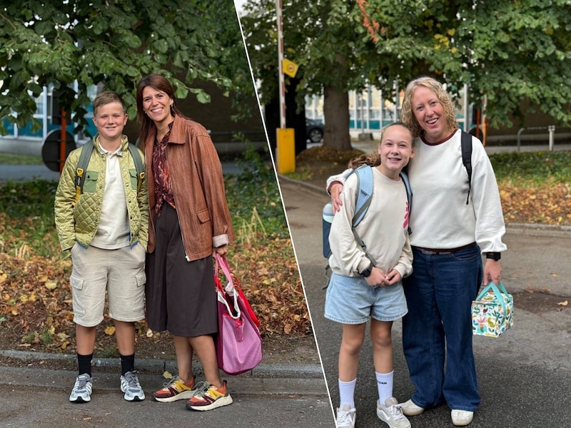 Deze nieuwe leerlingen van KTA Brugge starten het schooljaar samen met... hun mama