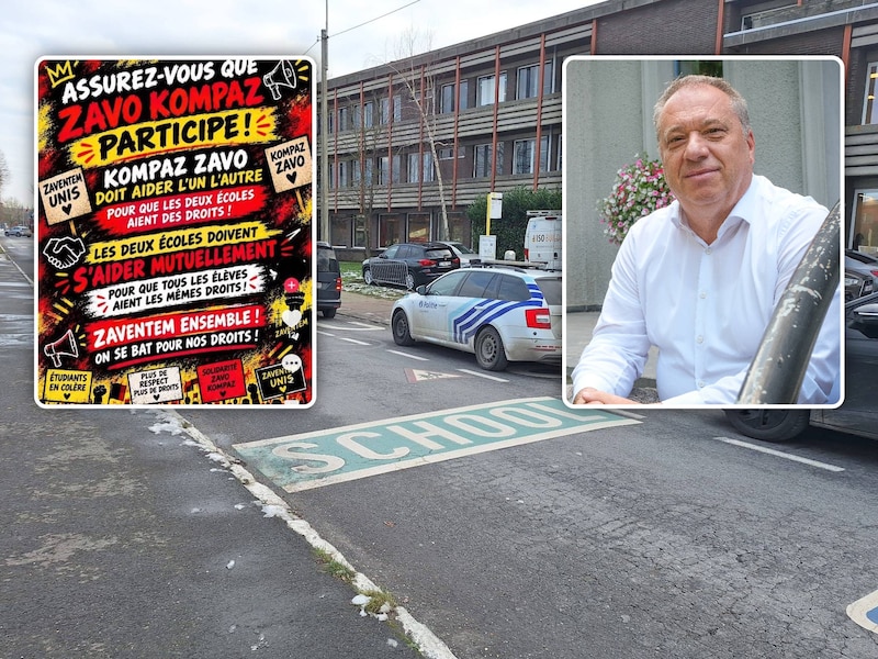 Leerlingen van secundaire scholen Kompaz (op foto) en Zavo worden via een pamflet opgeroepen om samen actie te voeren. Burgemeester Dirk Philips zegt dat er geen reden tot paniek is.