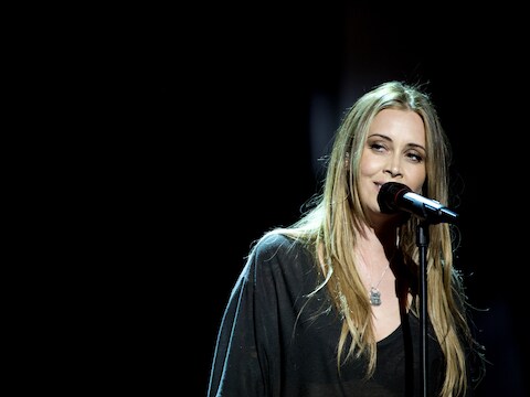 Anouk tijdens de repities van het Eurovisie Songfestival.