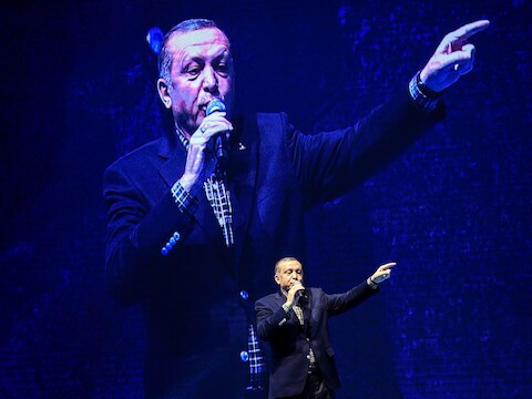 De Turkse president Erdogan.
