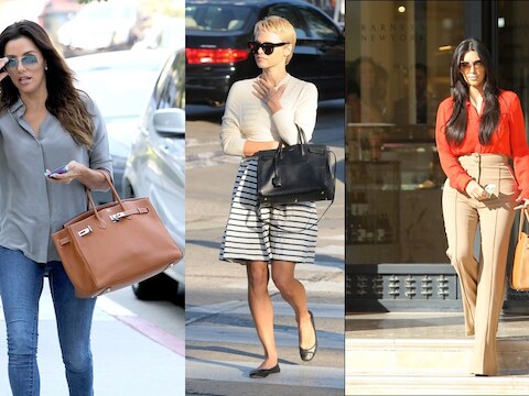 Eva Longoria, Pamela Anderson en Kim Kardashian zijn dol op hun handtas van Hermes.