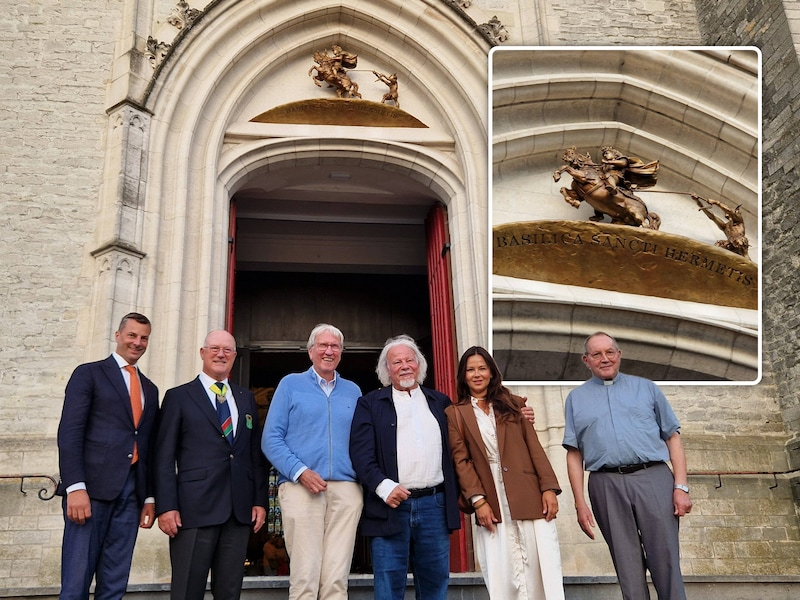 Herdenkingsviering voor Sint-Hermes eindigt met inhuldiging van nieuw kunstwerk aan basiliek