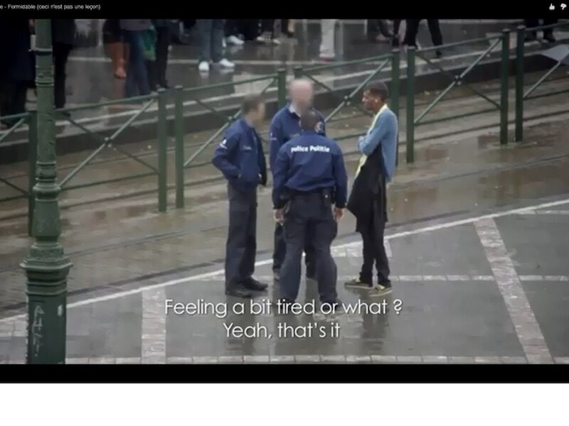 Zelfs de politie kwam even langs om te checken of alles in orde was met Stromae.