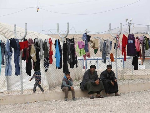 Een vluchtelingenkamp aan de Turks-Syrische grens.