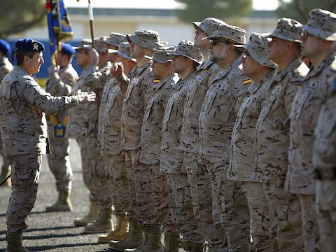 Archiefbeeld van Spaanse soldaten.