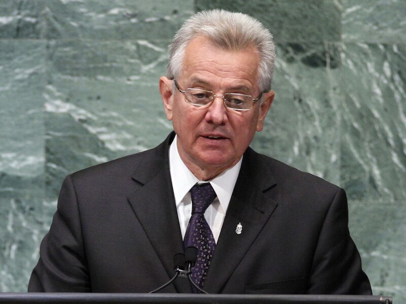 Hongaars president Pal Schmitt.