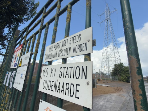 Het hoogspanningsstation in Oudenaarde, waar de pannes waren veroorzaakt.