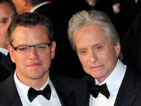 Matt Damon en Michael Douglas, de twee hoofdrolspelers in de film.