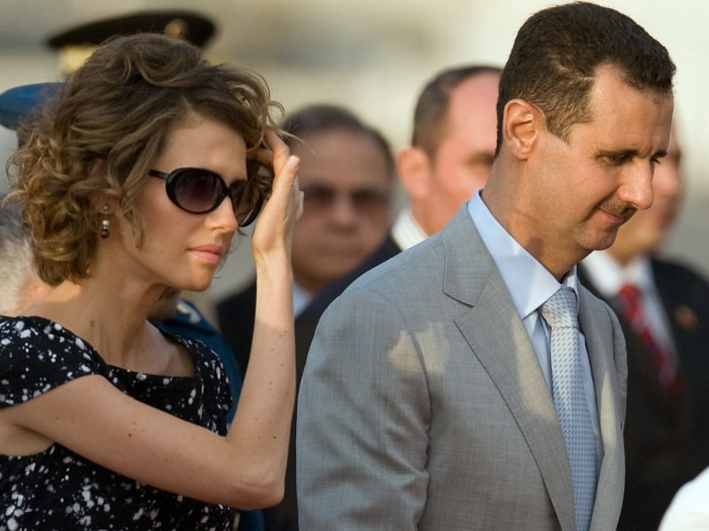 Asma en Bashar al-Assad in juni 2010.