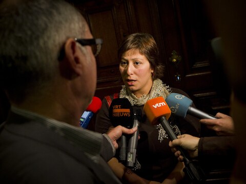 Meyrem Almaci (Groen) ging vanochtend langs bij Bart De Wever op 't Schoon Verdiep.