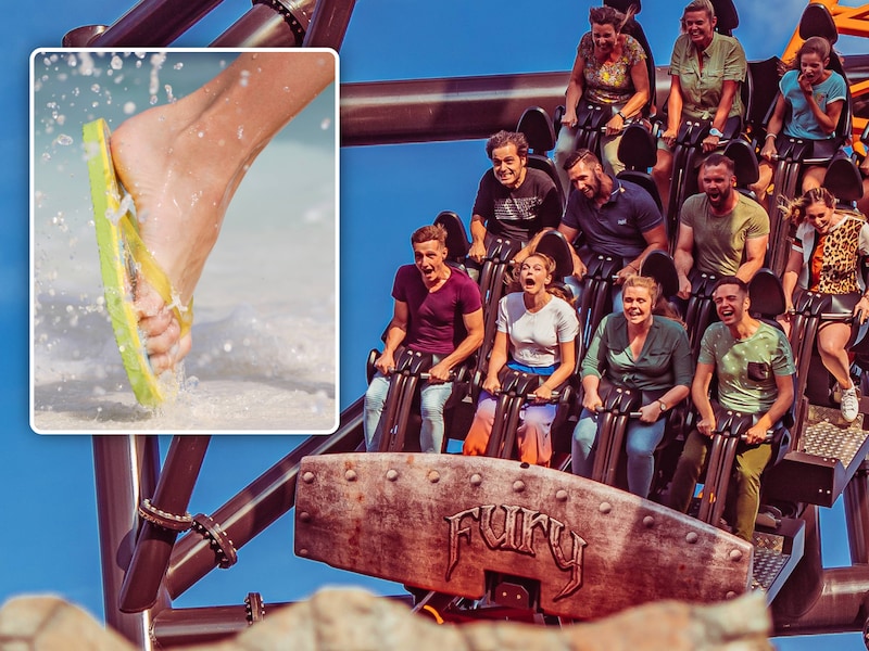 Met teenslippers op de Fury (of een andere rollercoaster) in Bobbejaanland? Het is niet langer mogelijk, laat het pretpark weten. 