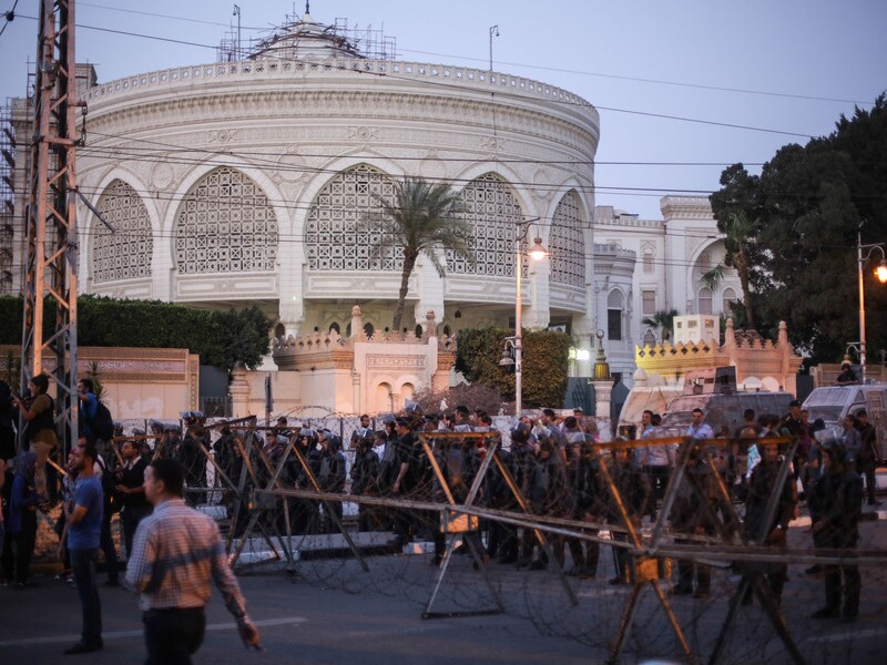 Demonstranten in Heliopolis vorige maand.