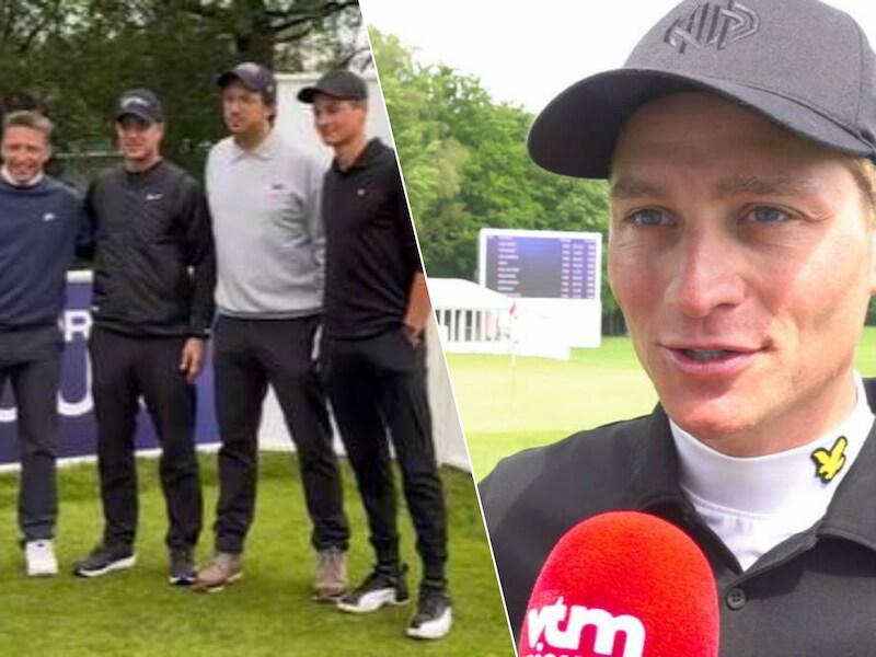Mathieu van der Poel etaleert swing aan zijde van Wesley Sonck op Soudal Open: “Golf is mijn tweede passie”