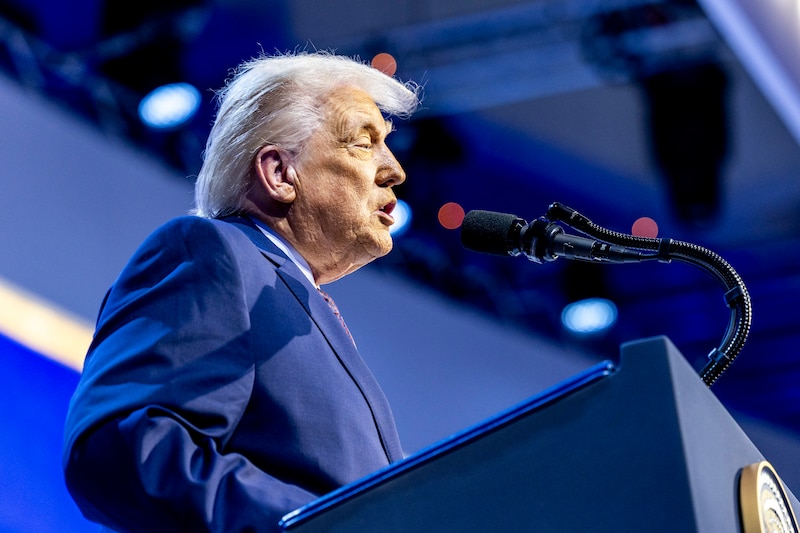 El presidente estadounidense Donald Trump en Davos, Suiza. (22/01/26)