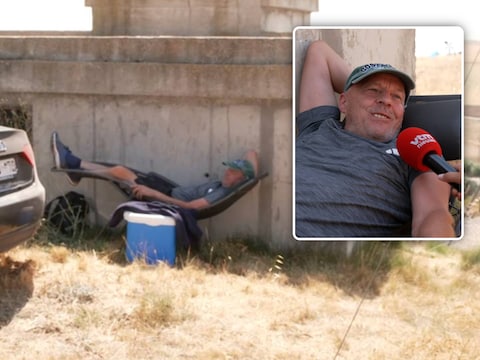 Marc Renders uit Noorderwijk (Herentals) in het Spaanse dorpje Avellanosa de Muñó, een van de beste plekken om de zonsverduistering te bekijken.