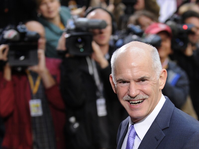 De Griekse premier George Papandreou.
