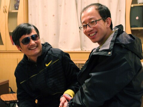 Chen Guangcheng (l) en Hu Jia (r).