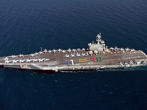 De USS George HW Bush.
