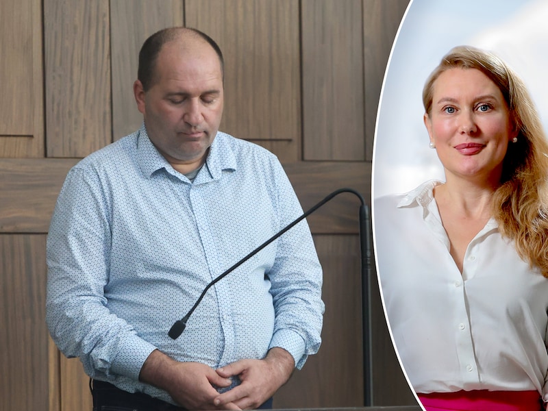 Chris Vanhaverbeke (48) kreeg levenslang na de moord op zijn dochtertjes. Rechts: onze reporter Nadine Van Der Linden.