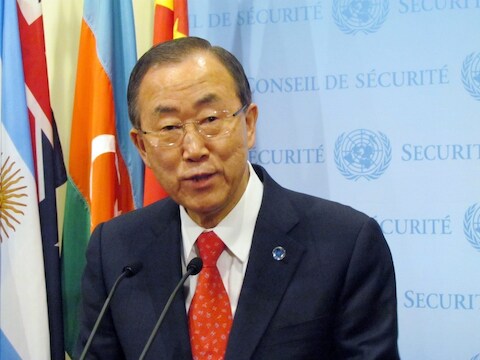 VN-chef Ban Ki-moon.