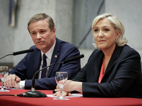 De alliantie heeft maar twee weken geduurd: het Front National (FN) en Debout la France (DLF), de partijen van respectievelijk Marine Le Pen en Nicolas Dupont-Aignan.