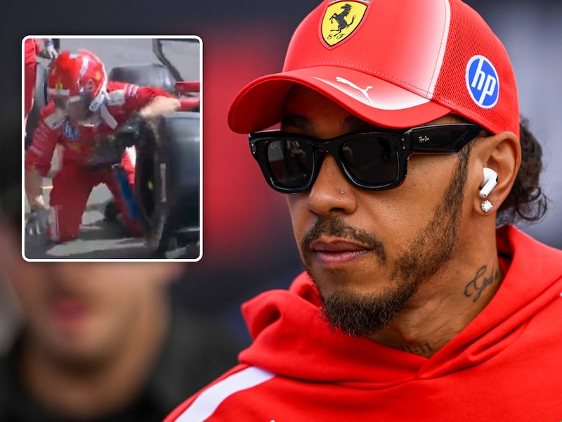 Ferrari ontvangt stevige boete nadat Lewis Hamilton monteur omverrijdt in pitstraat tijdens GP België